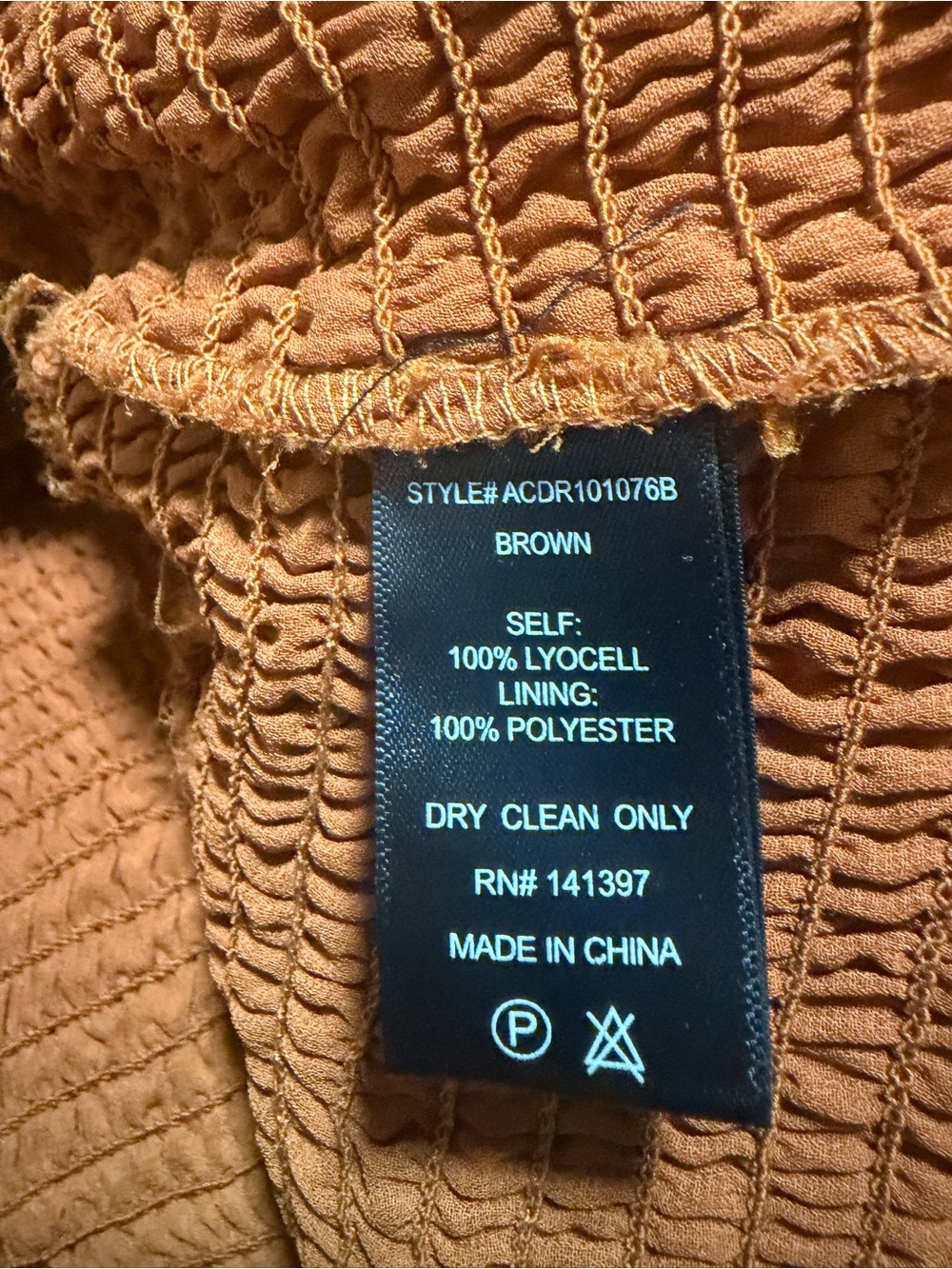 Astr Rust Orange Smocked Ruffle Mini Dress - Picture 11 of 11